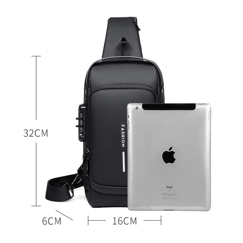 Mochila de Ombro  com Senha USB Slim Bag